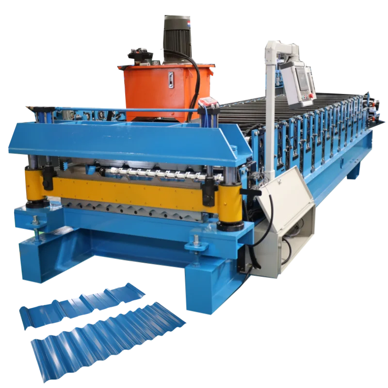 Double Layers Glazed Tile Roll Forming Machine 2 in 1 Metal Trapezoid Roof Panel Manufacturing Line Factory Price