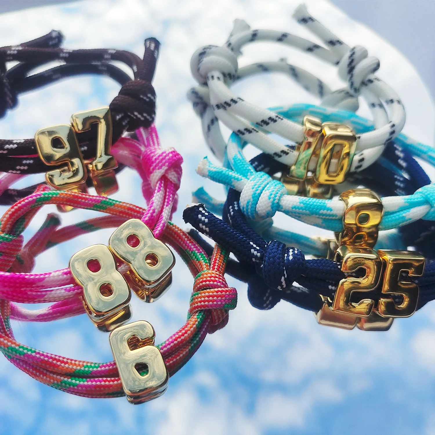 

Custom Digital Bracelet Personalized Number Bracelet DIY Handmade Braided String Numeric Chain For Women Jewelry Christmas Gift