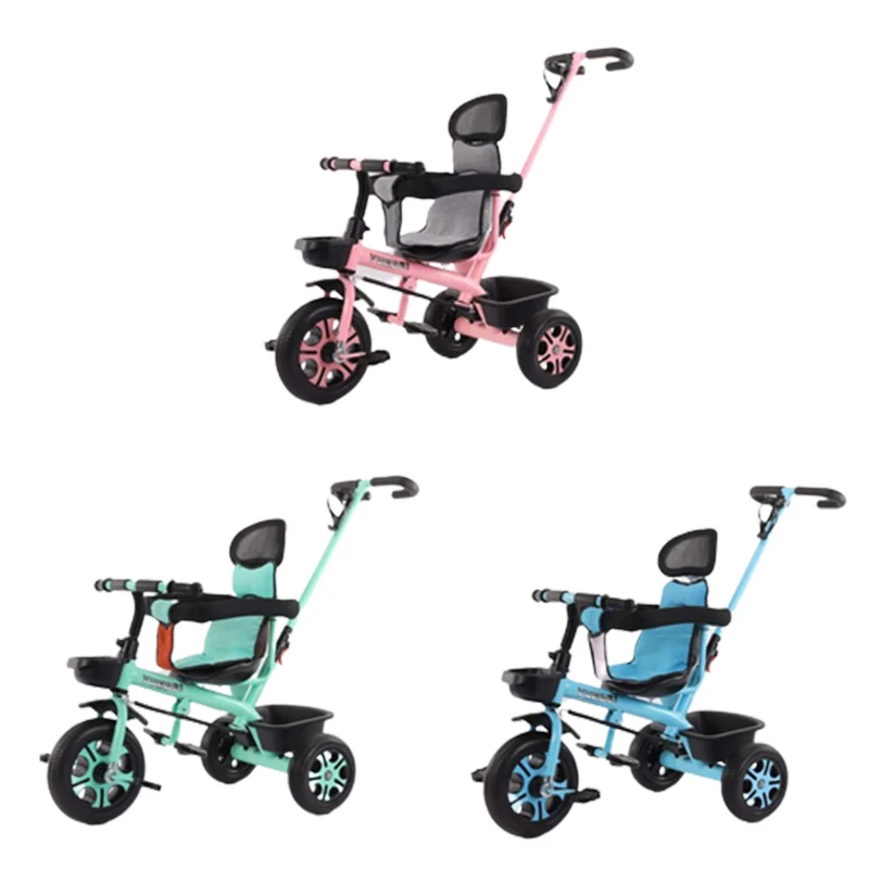 Tricycle Children's 3-Wheel Children's Tricycle 4-in-1 Children's Tricycle, Suitable for 1-6 Years Old Sunshade Children