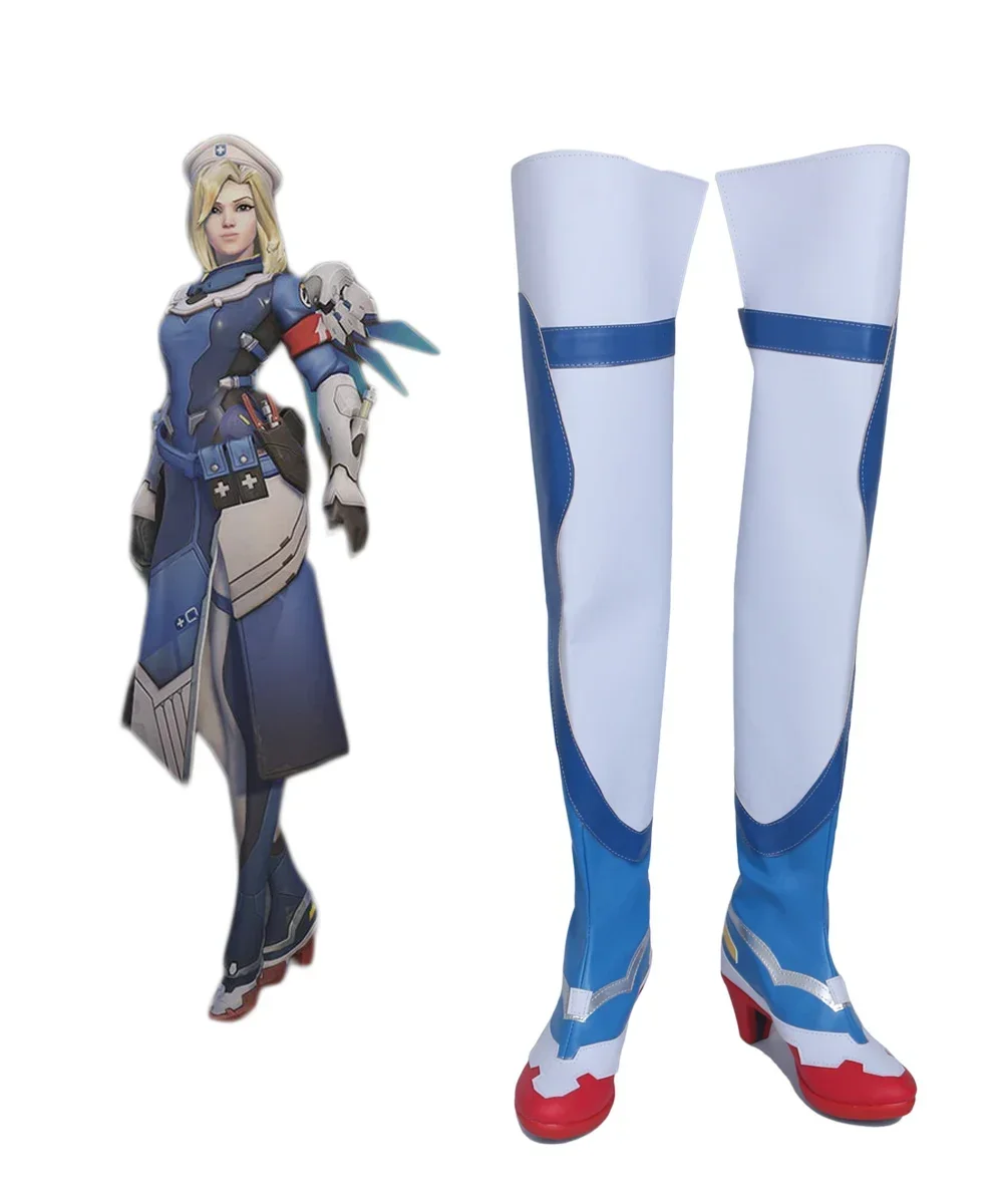 

Custom Made Overwatch Angela Ziegler Cosplay Boots, Precision Crafted for Gaming Fans