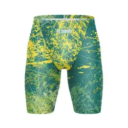 Summer Men's Swim Jammer Endurance Athletic Training Swimsuit Beach Swimming Trunks For 2024 Swimwear Jammers Tights Surf Shorts