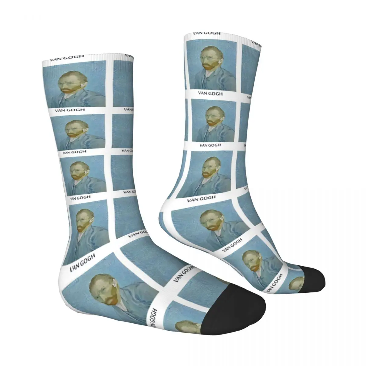 Van Gogh Es Vincent Medias Gráficas Calcetines Modernos Calcetines Antideslizantes de Invierno Unisex Hombres Ciclismo Calcetines Medio Suave