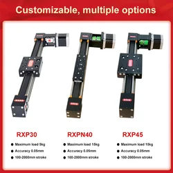 RXP-30 modulo lineare a cinghia sincrona con binario di guida lineare lunghezza personalizzabile ad alta precisione con stampante 3D con motore passo-passo