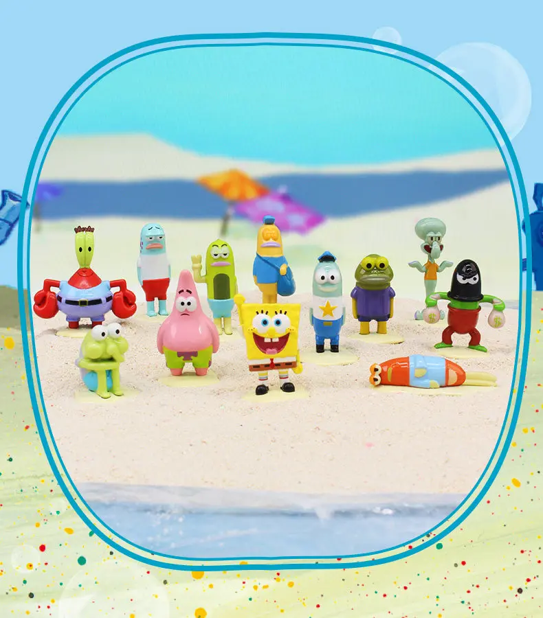 Original SpongeBob Life Is A Drama Blind Box Kawaii Mini Passerby Fish Melting Beans Figuren Desktop-Ornamente Sammlerstücke Spielzeug – Detail 10