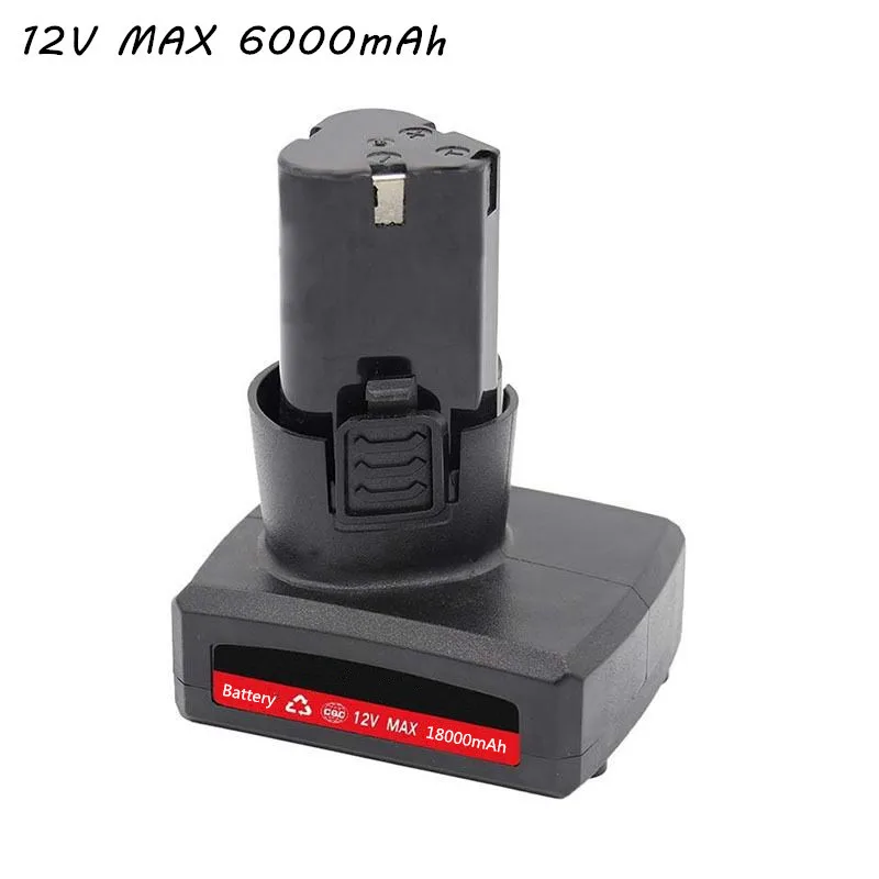 12V Lithium Battery Pack Large Capacity 18650 Lithium Battery 6000 mAh Electric Screwdriver Special Lithium Battery Accessories