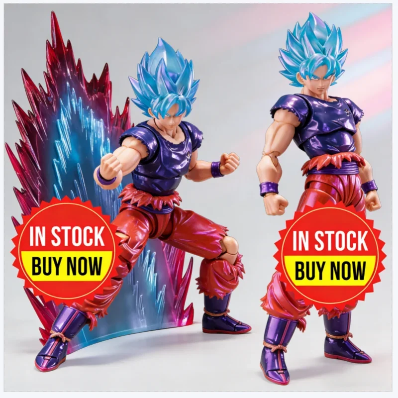 

IN stock Hot New 17cm Anime Dragon Ball Z SHF kaiouken Blue Son Goku Articulated Action Figure Collectible Toys