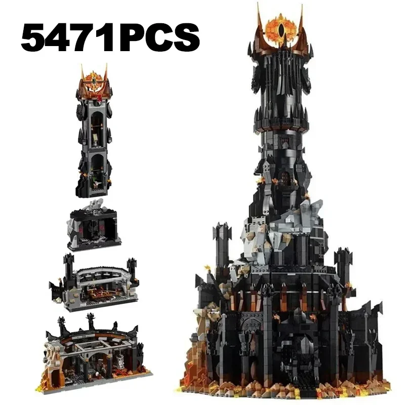 5471 шт. технические креативные черные башни, темные строительные блоки, комплект моделей, кирпичи, игрушки для мальчиков, подарки на день рождения для взрослых