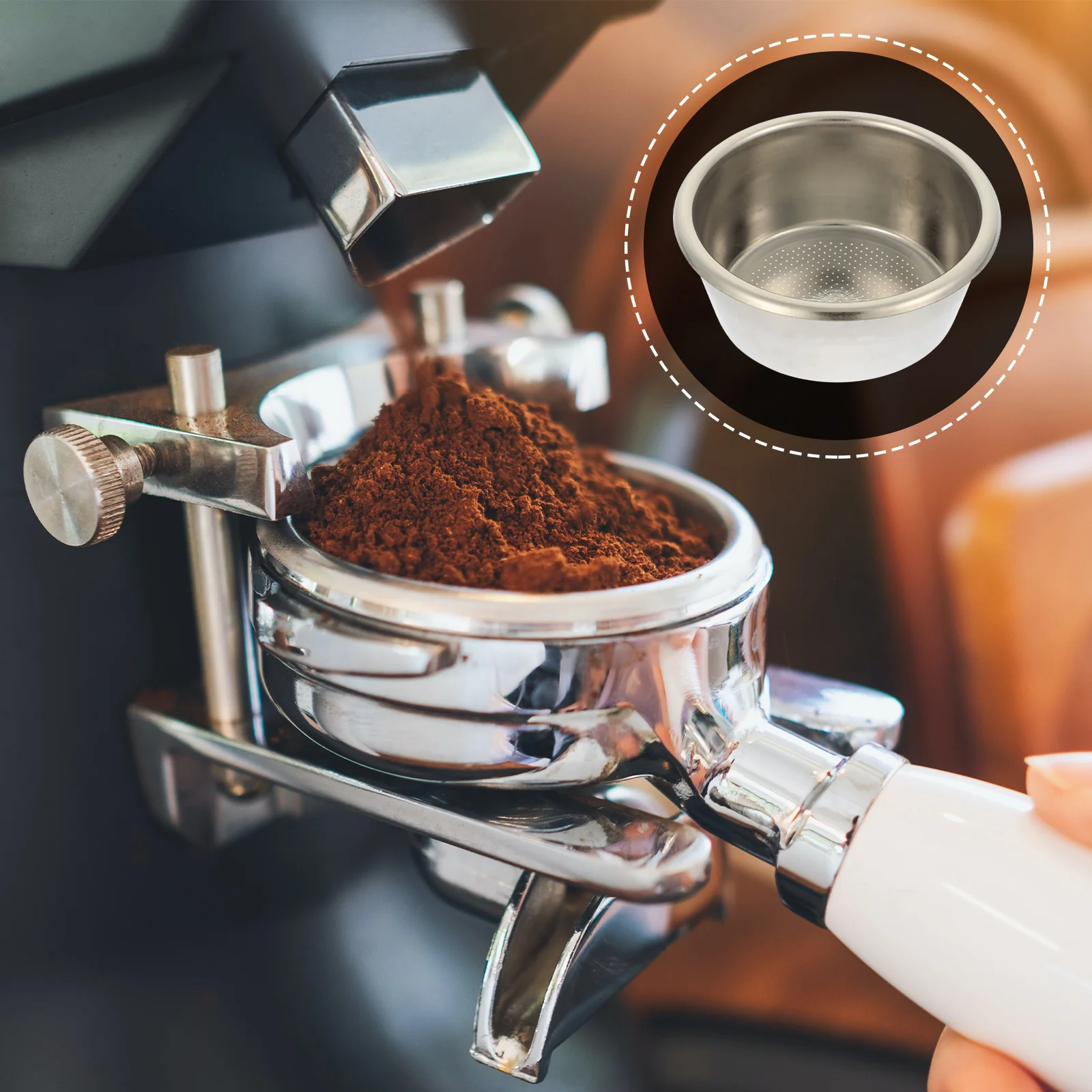 

Coffee Machine Filter Cup Professional Espresso Porous Double Basket Makers Accessory Major