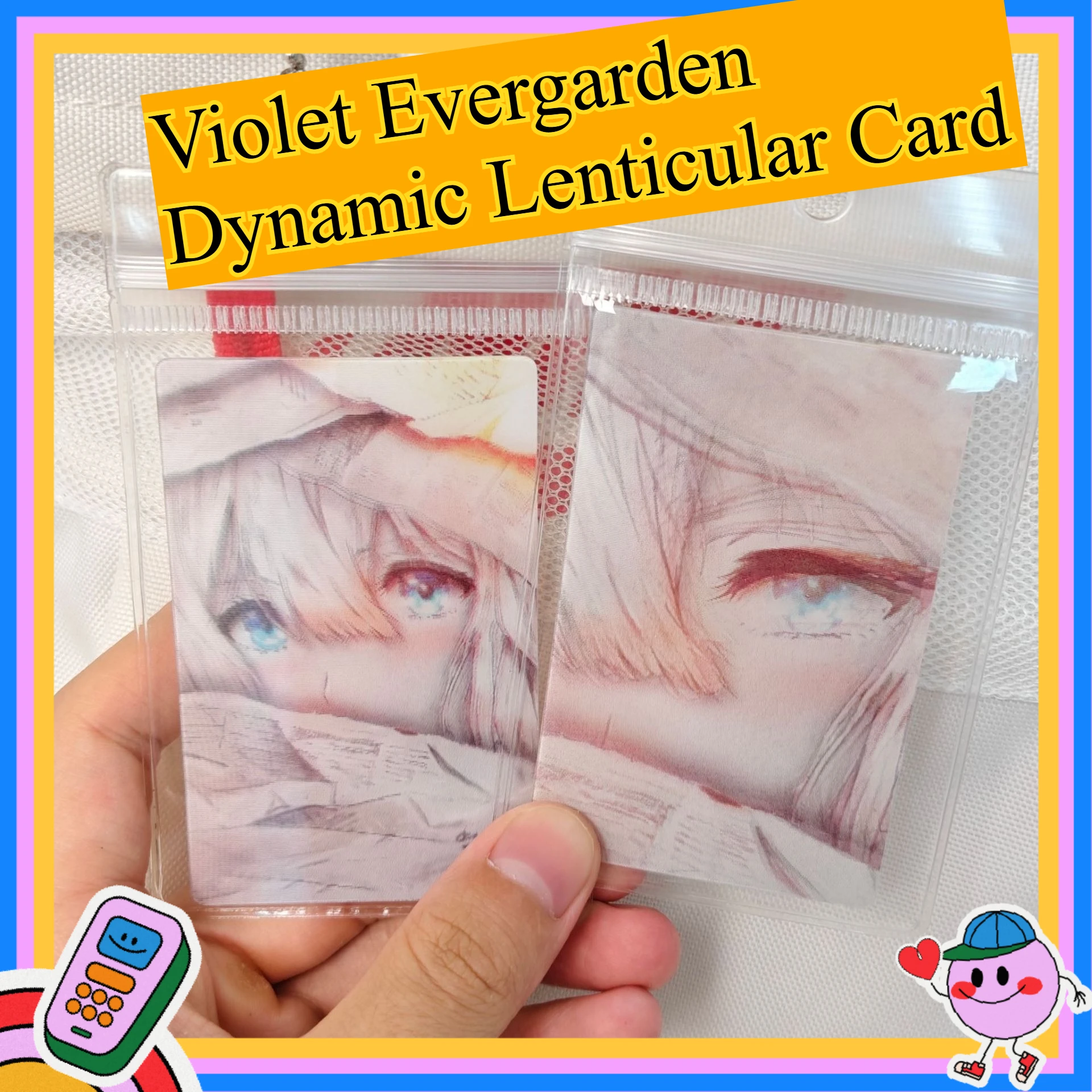 

Violet Evergarden Creative Dynamic Lenticular Card Backpack Keychain Pendant Birthday & Christmas Gift for Friends Girlfriends