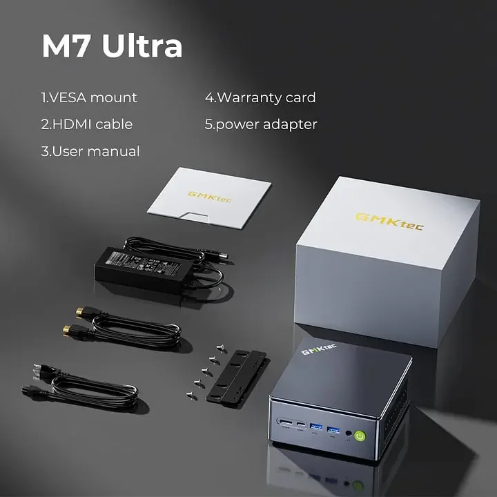 GMKtec M7 Ultra MINI PC AMD Ryzen 7 PRO 6850U 2*DDR5 2*M.2 SSD