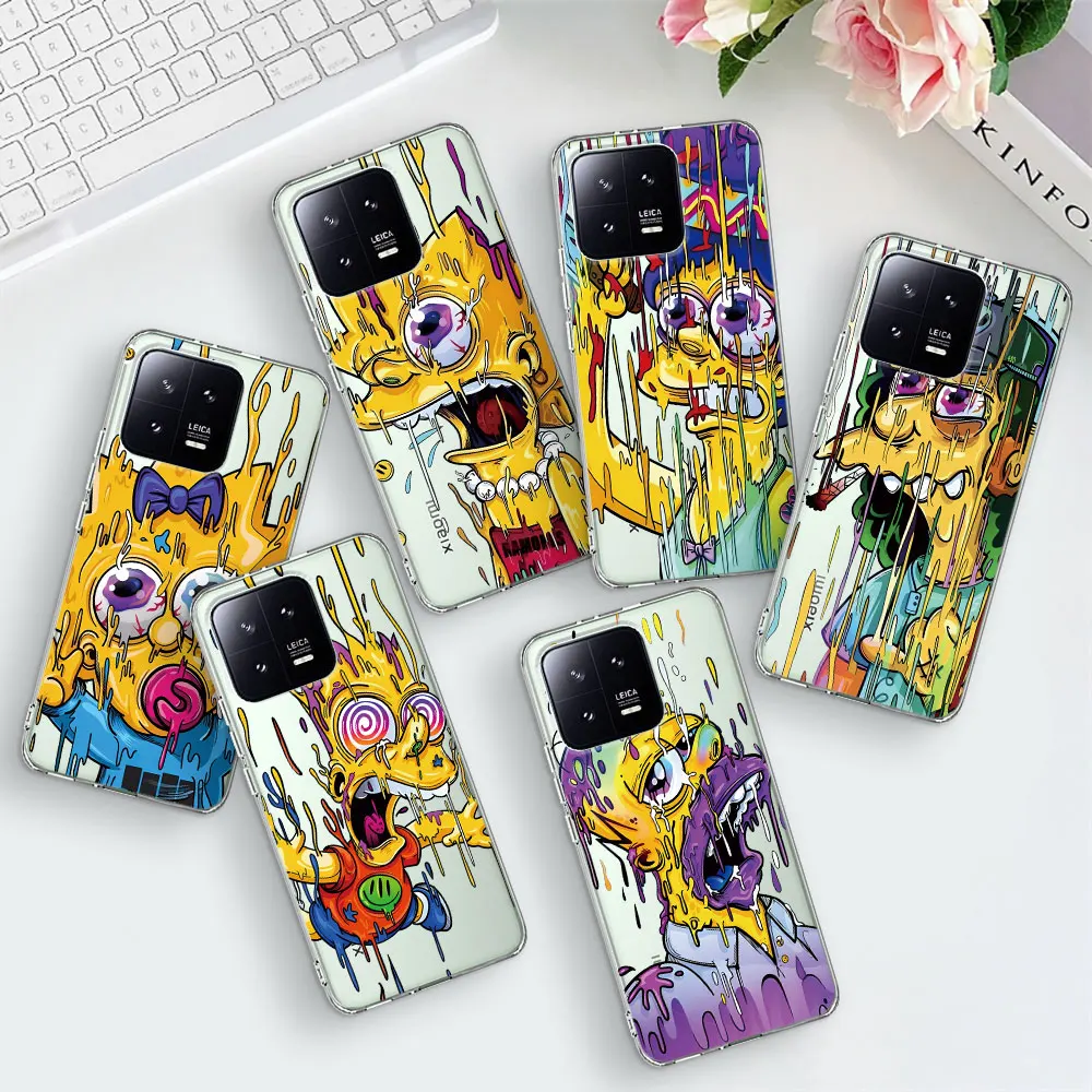 Simpsons Family Case for Xiaomi Mi 12T 8 12 12X 13 5X A1 9 CC9 A3 CC9E 6X A2 11T 10T 10 11 Lite 11i Silicone Phone Cover Bolsa