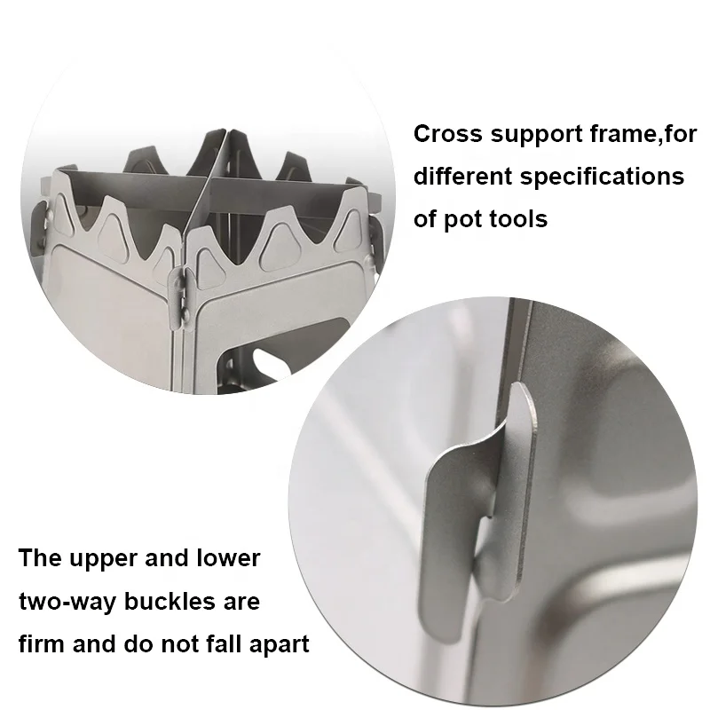 Acessórios de acampamento portáteis mochila mini fogão de titânio para caminhadas