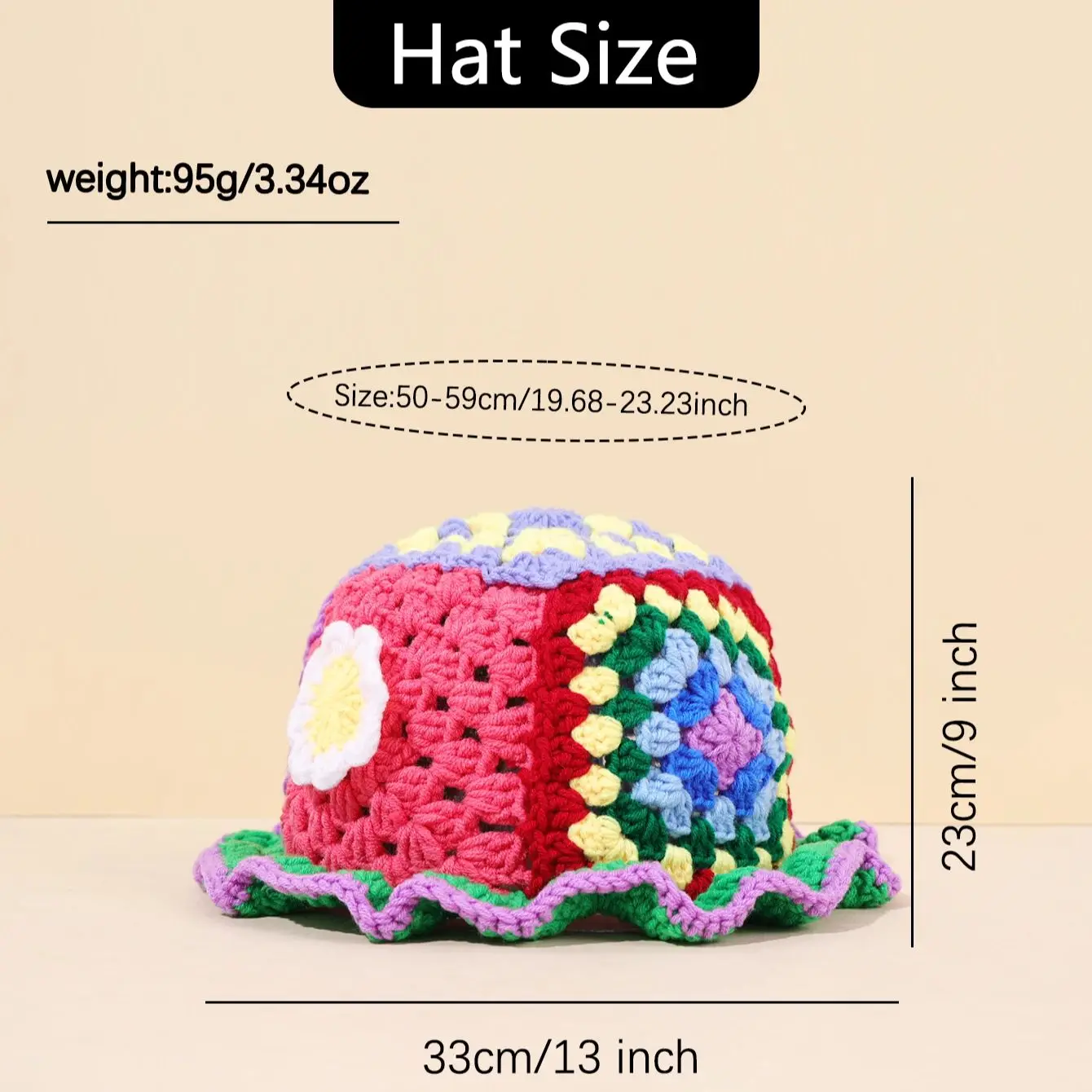 1PCFlower قبعة حوض الصوف مع العزل محبوك جوفاء، قبعة صياد/قبعة الحوض يمكن ارتداؤها مرتين #6