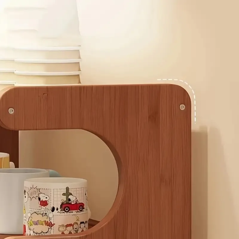 Bamboo Desktop Storage Rack Desk Organizer Bookcases Stationery Home Cup Storage Books Storage Shelf Students
