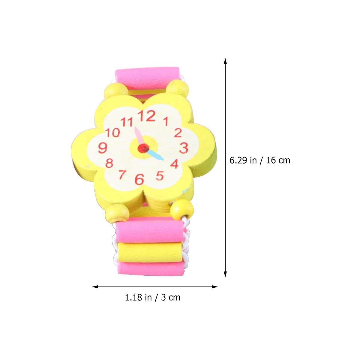 5 stuks houten kinderpolshorloge cartoon ontwerp elastische band comfortabel horloge voor verjaardagsfeestje babyshower gunsten creatief