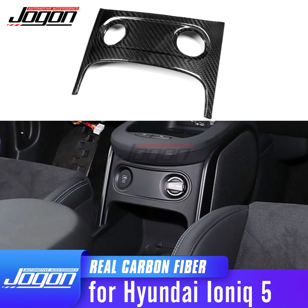 

Carbon Fiber Car Interior Center Front USB Charging Port Socket Panel Cover Trim Accessories For Hyundai Ioniq 5 N 2024 2025