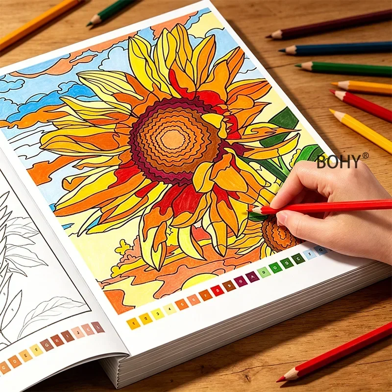 1 Adult Digital Coloring Book, Include 32 Pages of Themed Art Drafts, Practice Hand Drawing with Zero Foundation, Pass The Time