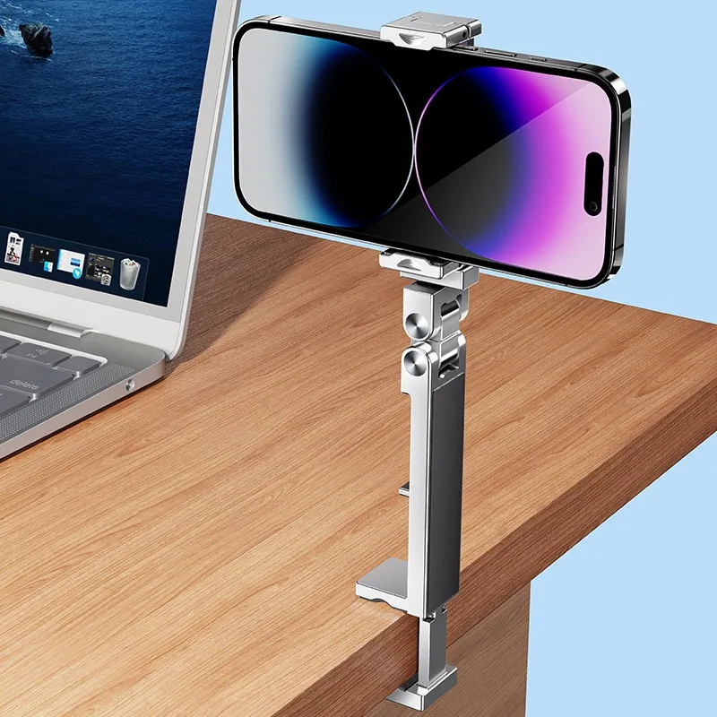 

Multi Functional Metal Folding Phone Holder with Screen Clamp and Universal 360° Horizontal and Vertical Screen Selfie Stick