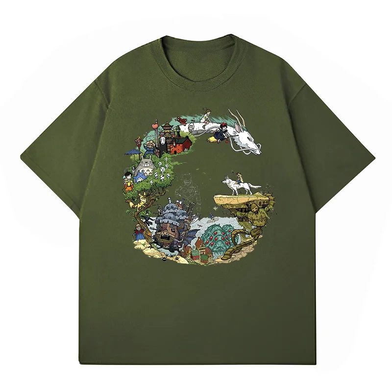 Chao Lu Da Oversize Cotton Anime Dragon T-Shirt 4