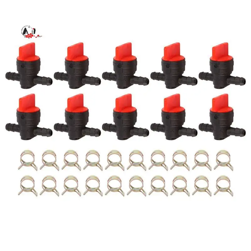 A10E-10PCS 494768 698183 Клапан остановки подачи топлива с зажимом для топливной магистрали 1/4 дюйма Briggs & Stratton Murray Toro для газонокосилок и тракторов