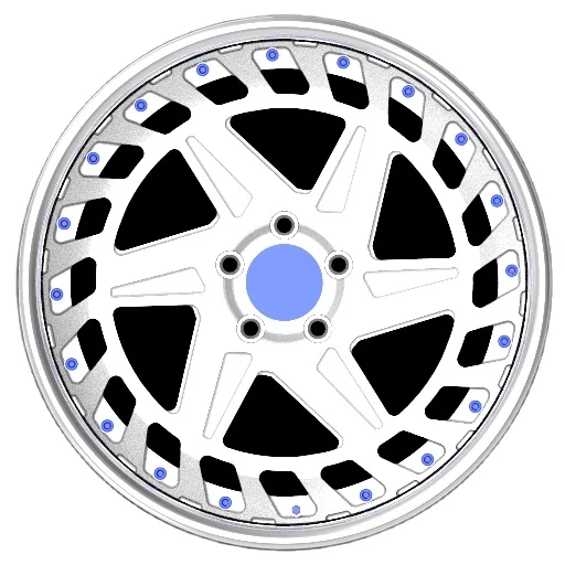 

Reverse Mount Mirror Polish Lip Gloss White Center Disc Matt Black Inner 3 Piece Forged Rims