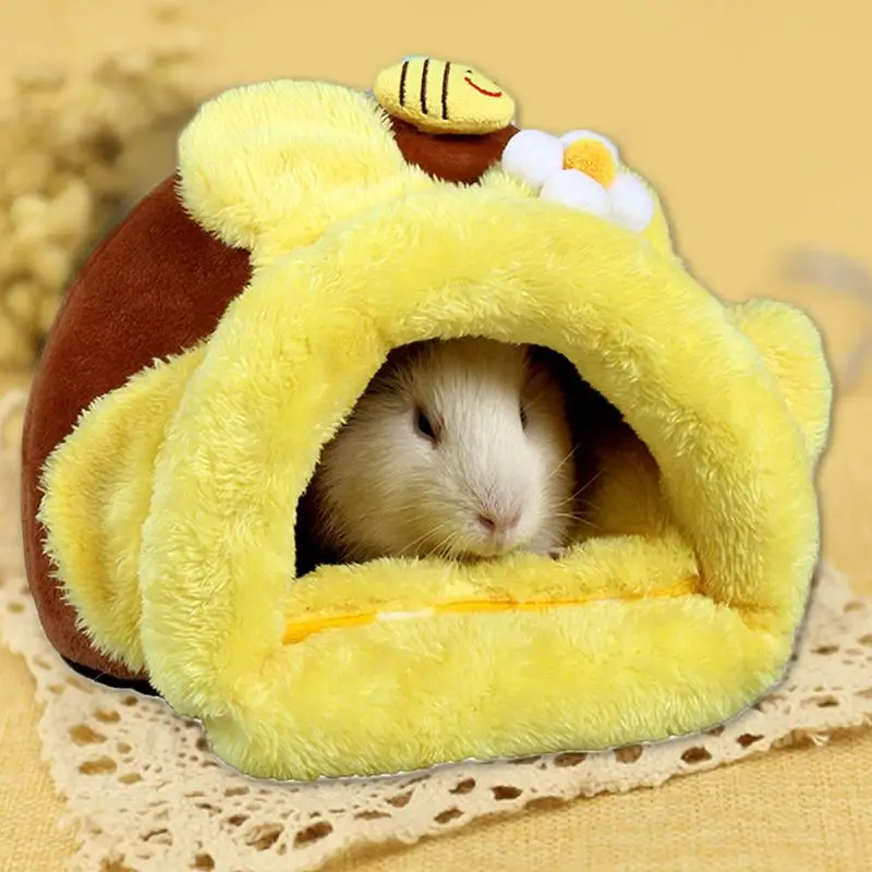 Hamster House Guinea Pig Accessories Hamster Cotton House Small Animal Nest Winter Warm For Rodents/Guinea Pig/Ratss/Hedgehog