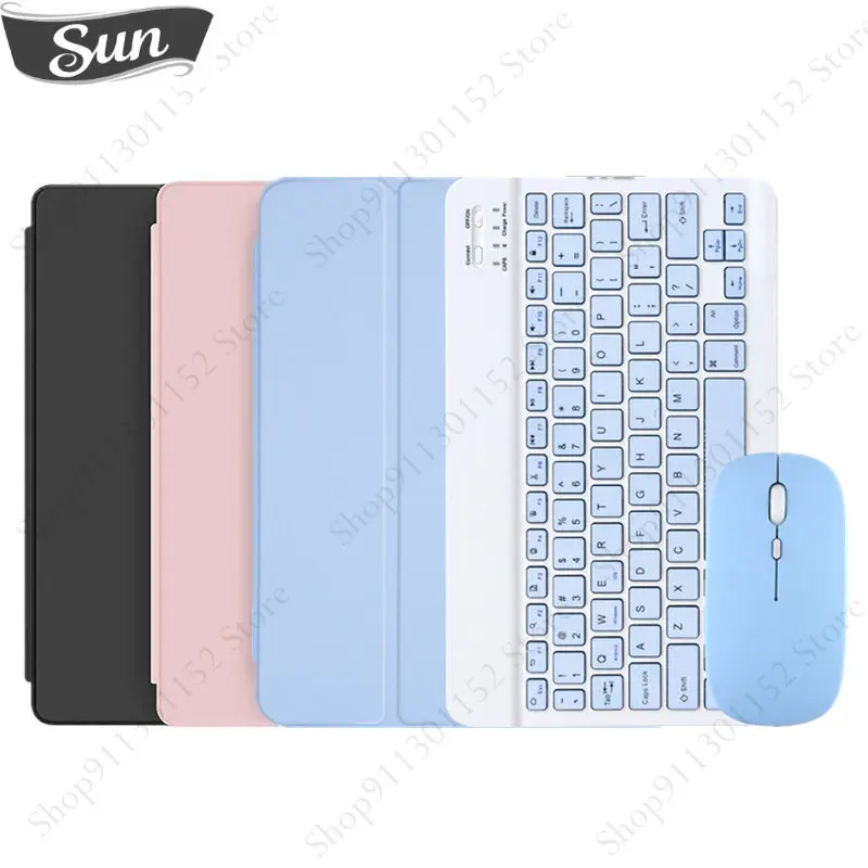 

Keyboard Mouse for Samsung Galaxy Tab A8 10.5 2021 A7 10.4 S6 Lite Silicon Case Russian Spanish French Teclado Keyboard