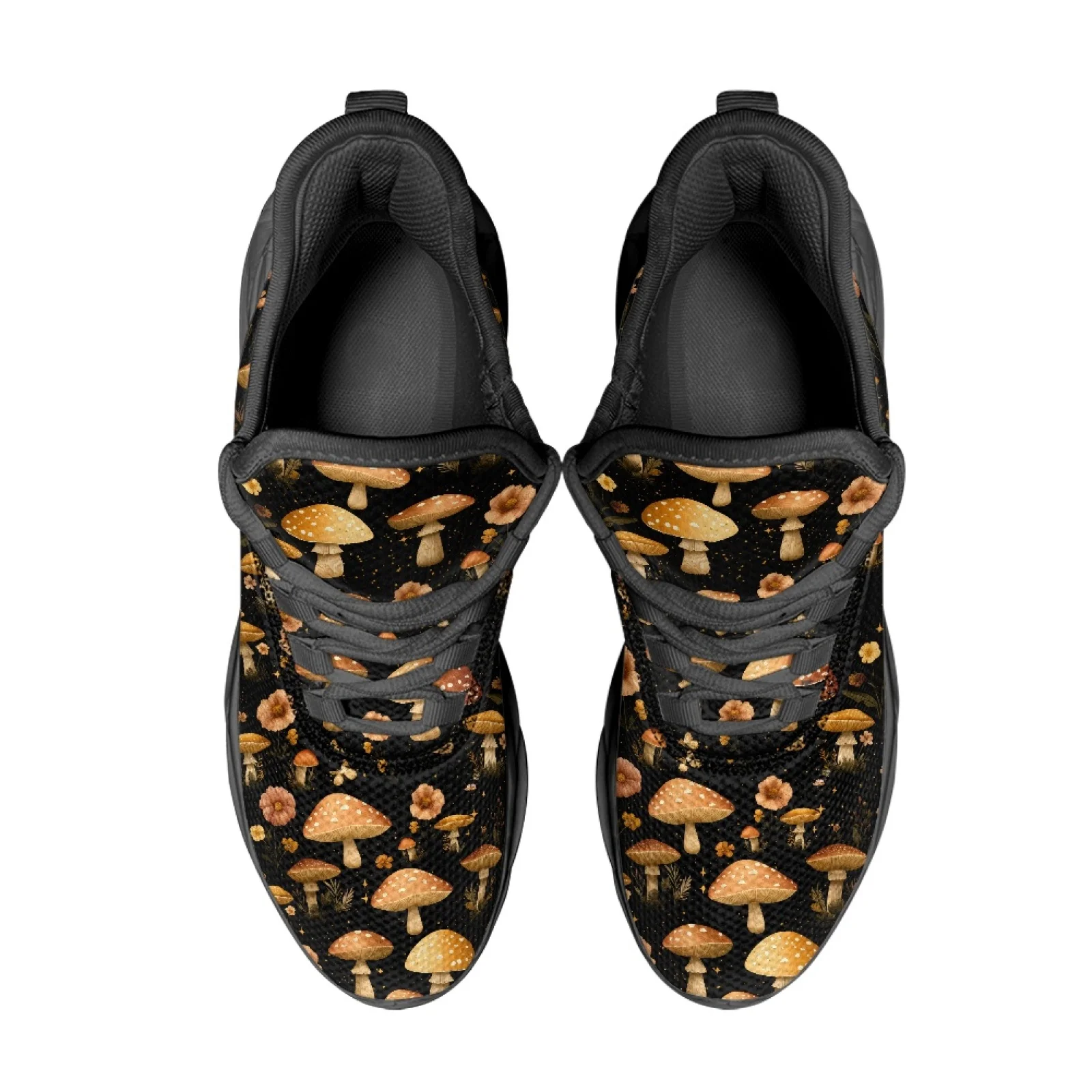 PENSTROLL Mushroom Flowers Non Slip Athletic Shoes for Mens Mesh & EVA Men's Running Shoes Fashion Sneakers