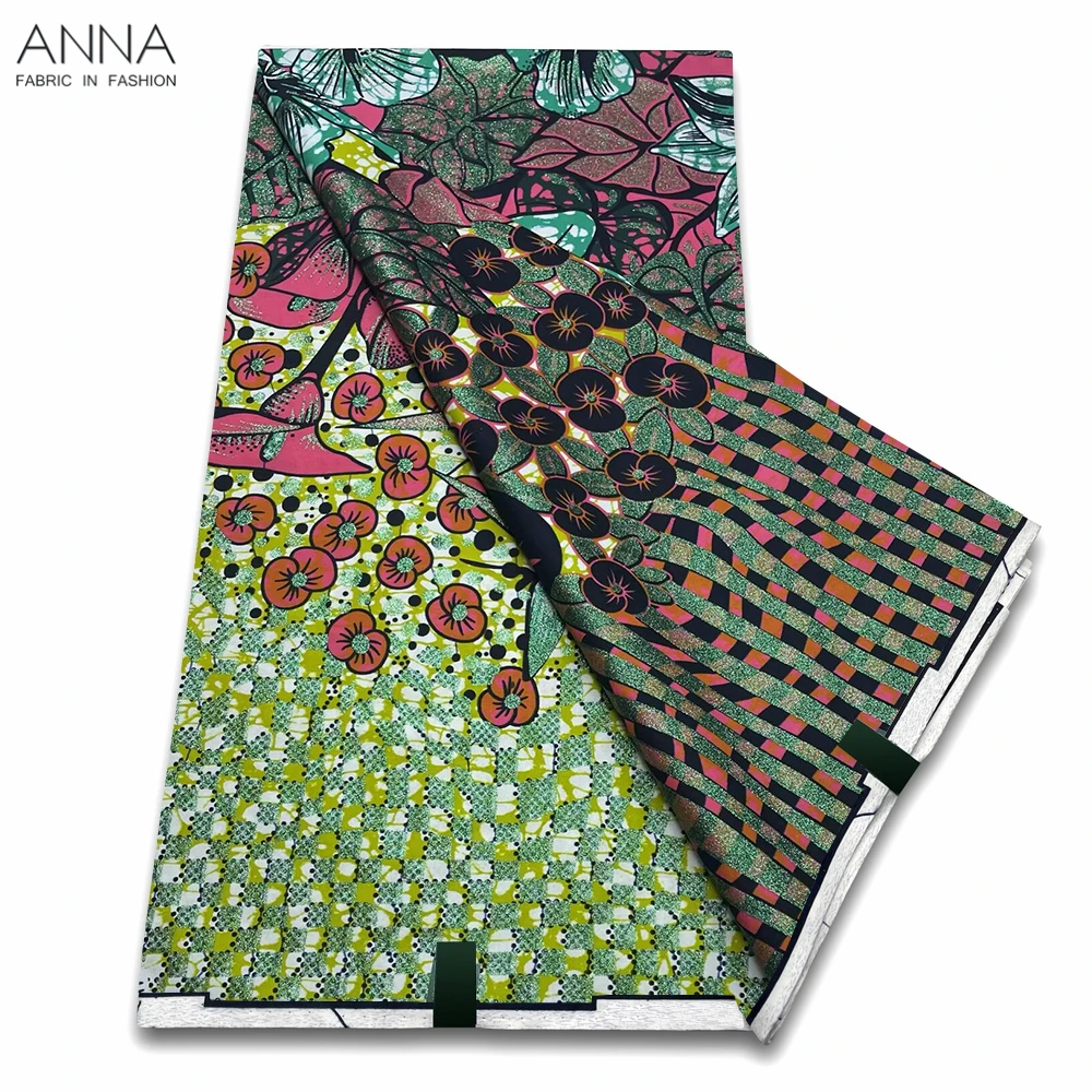 

Grand Super 100% Cotton African Wax Fabric High Quality Ankara Wax Print Fabric 6yards Women Fabric For Sewing VLS-54