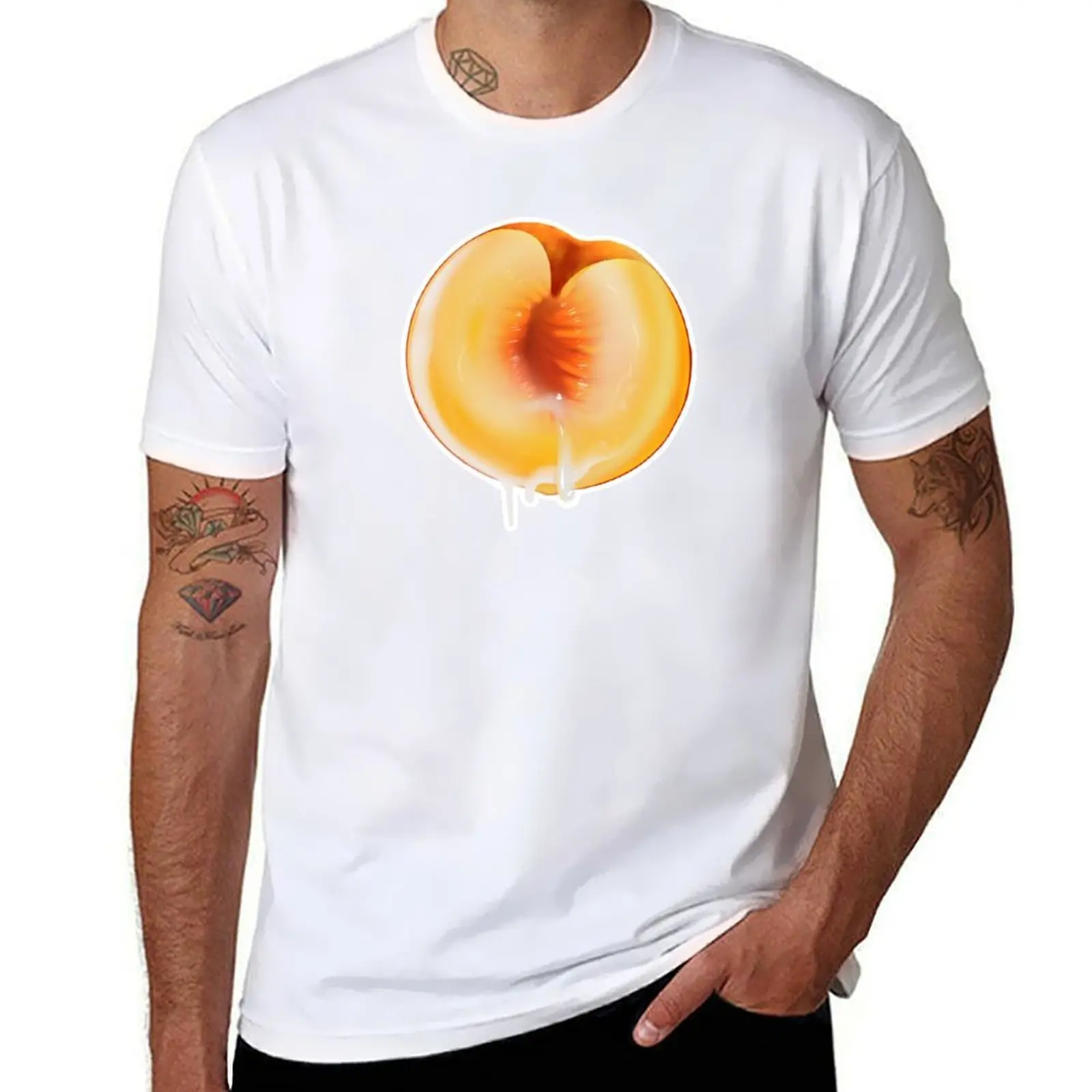 

Peaches 'n Cream T-Shirt man t shirts cotton t shirts for man slim fit men t shirt cotton 100% T-Shirt