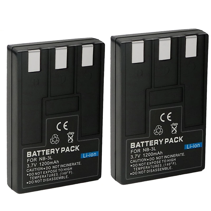 1200mAh NB-3L Battery + USB Charger for Canon Digital IXUS 700 750 I i5 IXY Digital 30 600 D30 PowerShot SD10 SD20 SD500 SD550