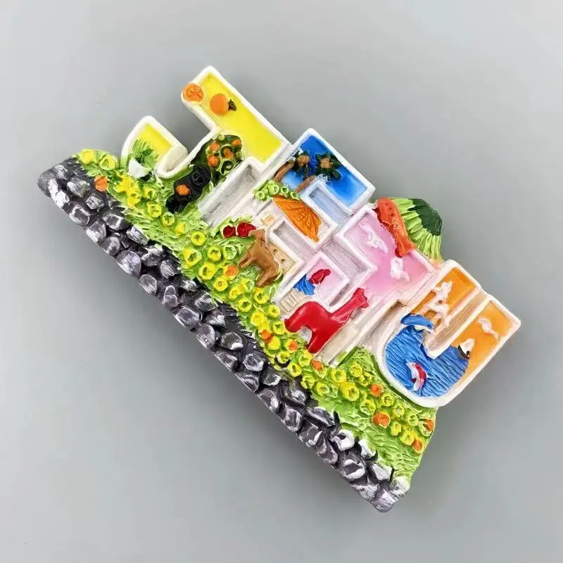 Jeju Island Creative Alphabet Landscape Tourist Souvenir 3D Korean Style Handheld Gift Magnetic Refrigerator Sticker Gift