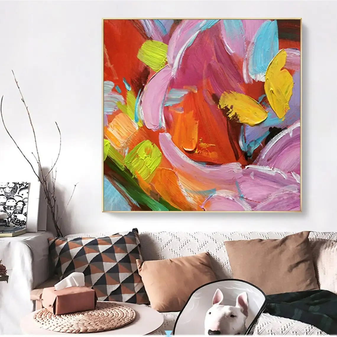 Abstract Original Colorful Large Wall Art Canvas Thick knife Oil Painting Hand Painting on Canvas Home Decoration Wall Pictures