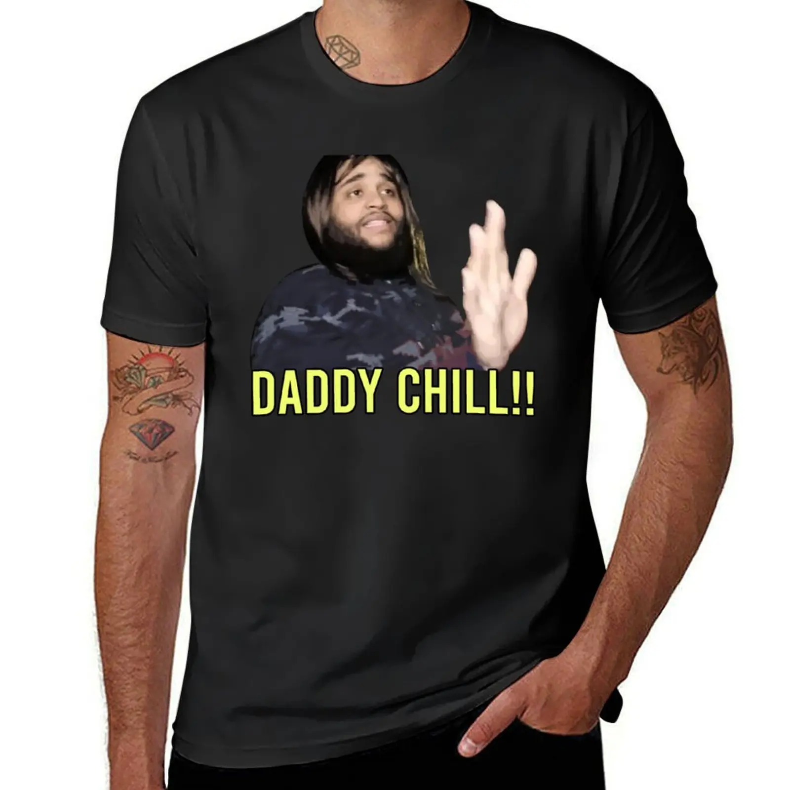 Daddy Chill T-Shirt Short sleeve tee korean fashion mens graphic t-shirts anime