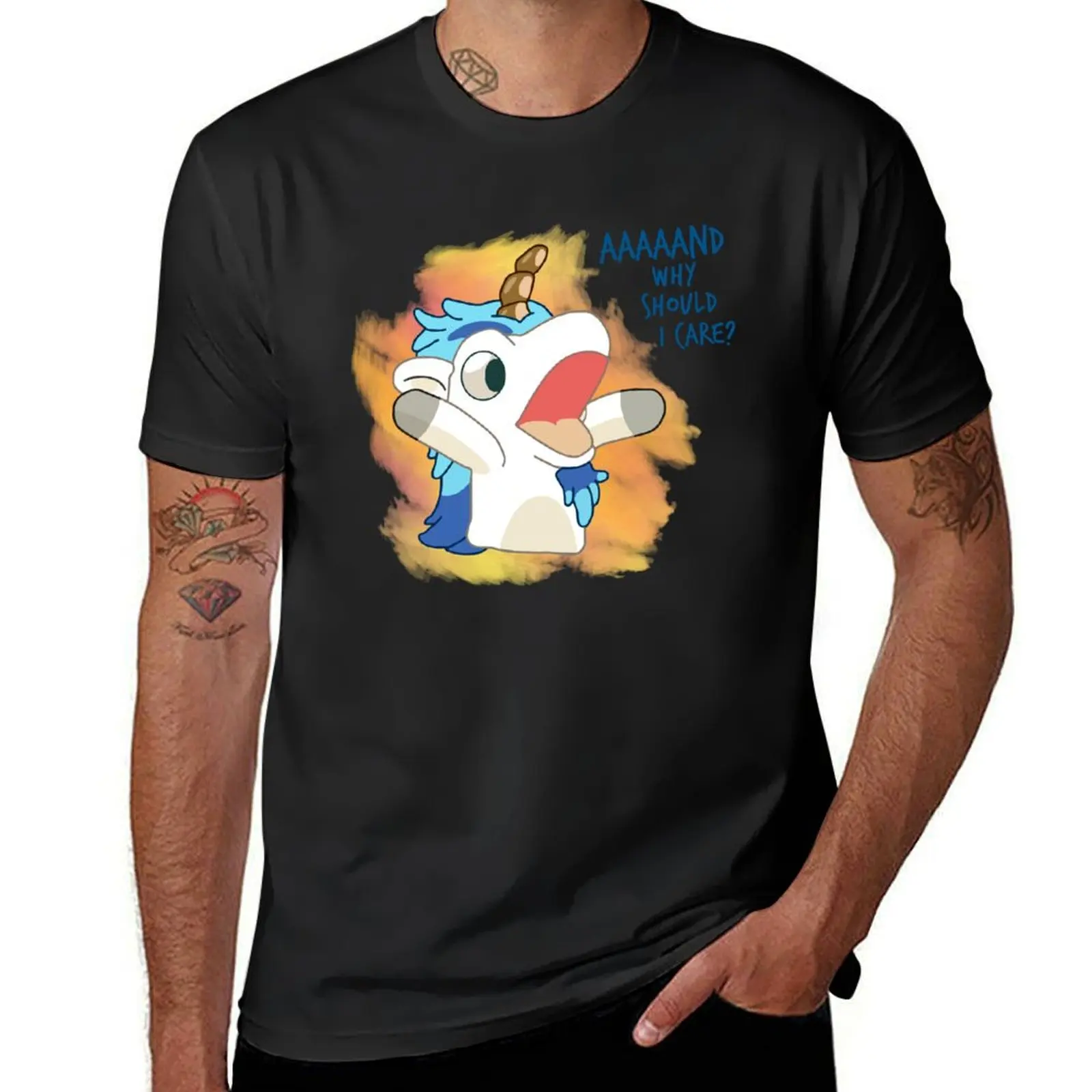 

AAAAAND Why Should I Care Unicorse T-Shirt anime figures funny shirt cotton Clothing compression shirt men