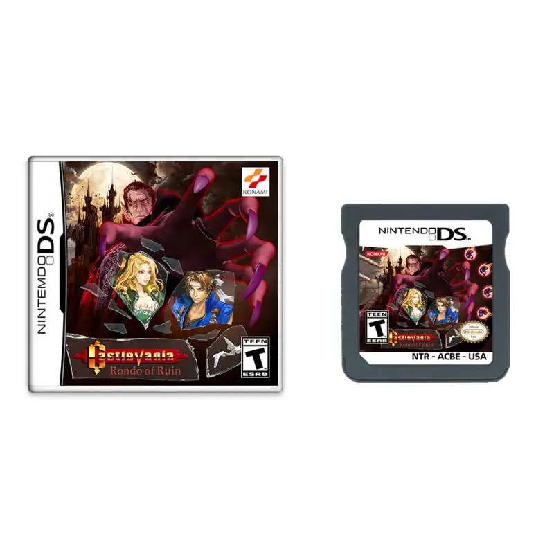 New NDS Game Cartridge Video Game Console Card Castlevania Series Rondo of Ruin Romhack English Version With Box Gift Toys