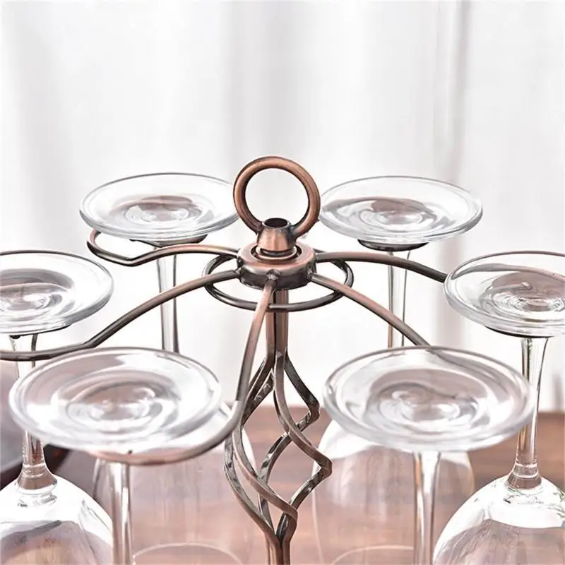 

Держатель для бокалов, подставка для бокалов для вина с 6 крючками, металлический утюг, подвесной для питья X3UC