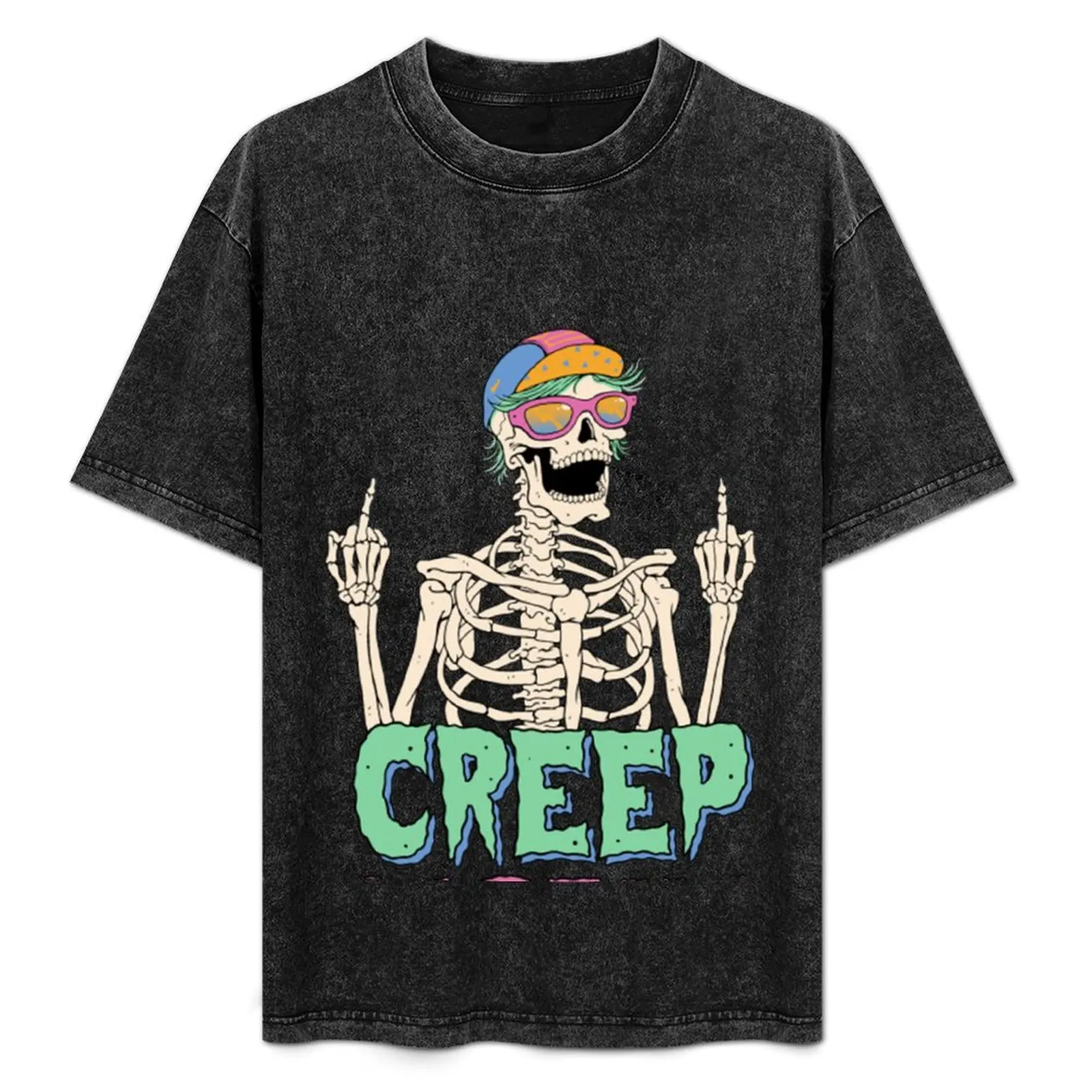 

Vaporwave Creep it Real T-Shirt Thanksgiving Casual Tee