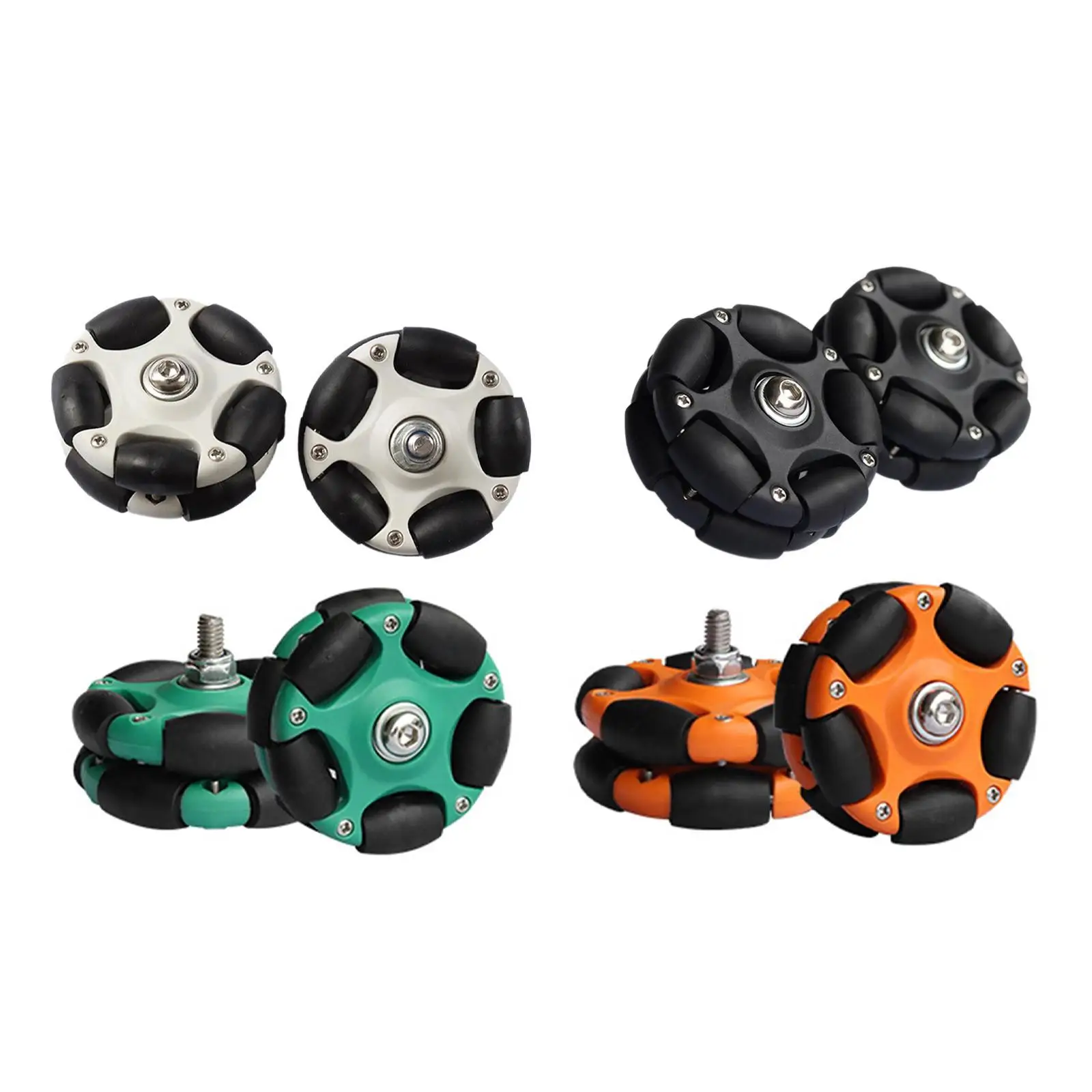 5.8cm Folding Bicycle Easy Wheels Omni Directional Wheels Accessories Supplies Roller Replacement for Outdoor Activities