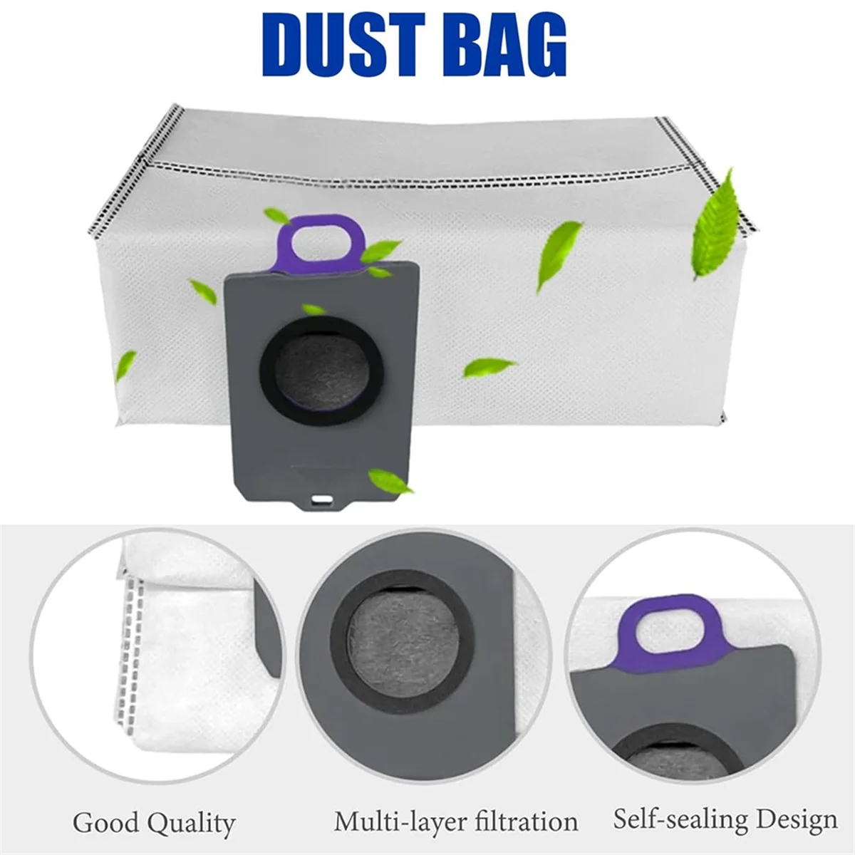 Abkr-narwal freo z ultra用ダストバッグ、スーパー掃除機交換バッグ、集塵バッグ、アクセサリーセット、8個