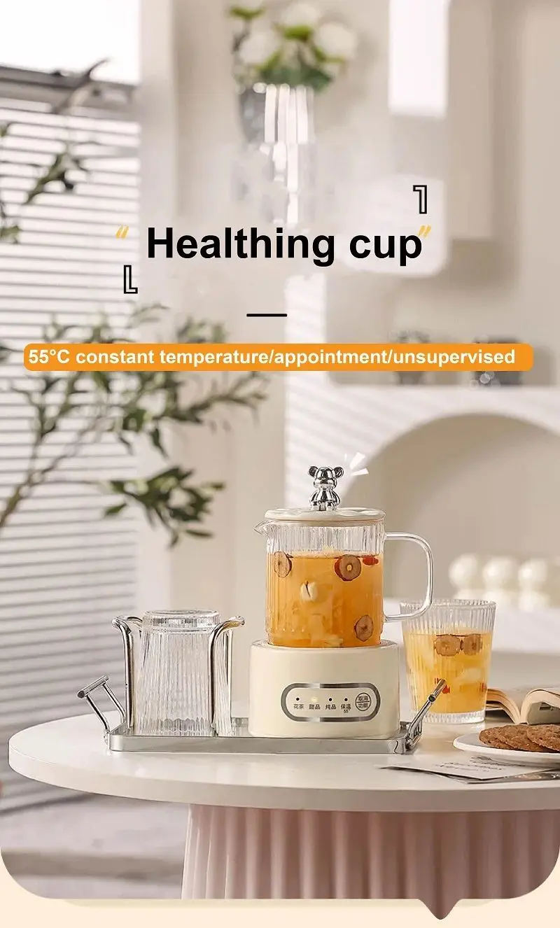 

600ml Electric Kettle Slow Cooker Mini Stew Cup Health Pot Desktop Heating Cup Boiling Water Tea Pot Cook Cup 220V