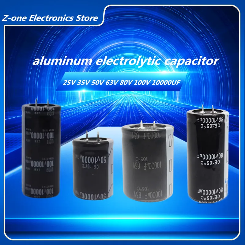 

2pcs Good quality 25V 35V 50v 80v 63V 100V 10000uf Radial DIP Aluminum Electrolytic Capacitors Tolerance 20%