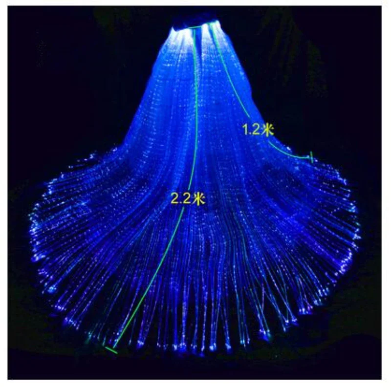 Led Light Glowing Wedding Dress Decorations Stage Skirt Trailing Colorful Changing Women Photography Performance Cosplay Dresses