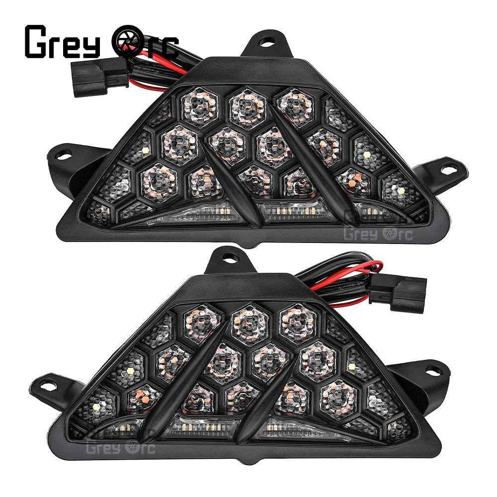 For Kawasaki ZX-4R ZX-4RR 2023 2024 LED Front Turn Signals Lamp Flashing Indicator Light ZX4R ZX4RR ZX-4RR ZX-25R 2023+