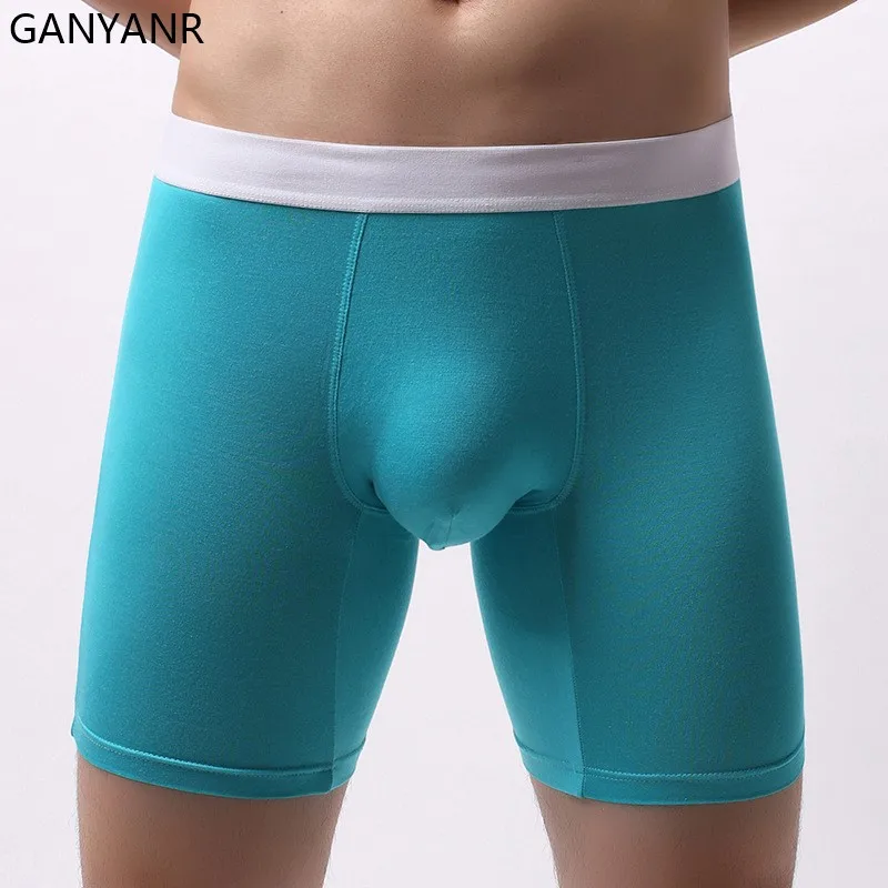 GANYANR Sportswear Gym Men Running Tights Compression Shorts Leggings Fitness Sport Basketball Sexy Yoga Workout Training Soccer