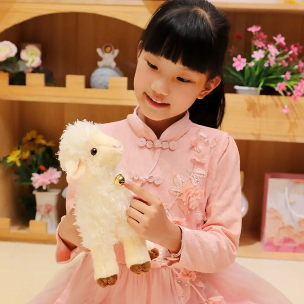 

Плюшевая овечка из ПП-хлопка, мягкая игрушка-ягненок с большими ушами, милый мягкий брелок-овечка для детей