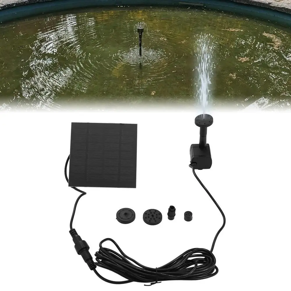 Power Panel Kit Mini Solar Panel Water Pump 4 Nozzles DIY Solar Fountain Pump DC Brushless 200L/H Solar Water Fountain Garden