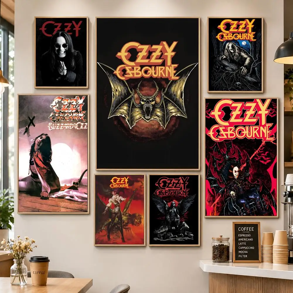 Music Ozzy Osbourne Metal Rock Gothic Singer Poster PP Decorative Poster Water-Resistant Print Apartment Dorm Office Cafe Gift