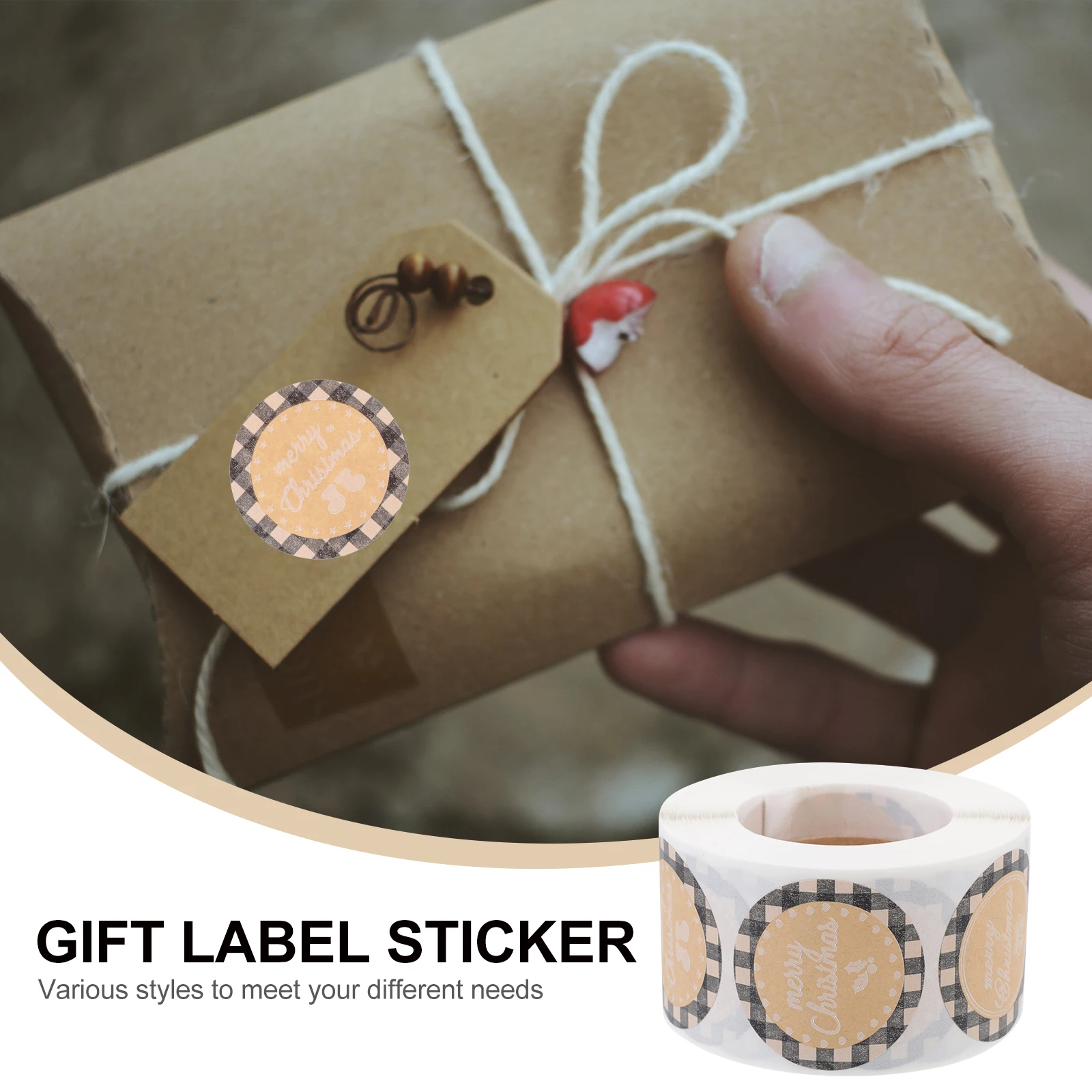 

Decorations Holiday Label Stickers Festival Craft Paper Tags Christmas Presents