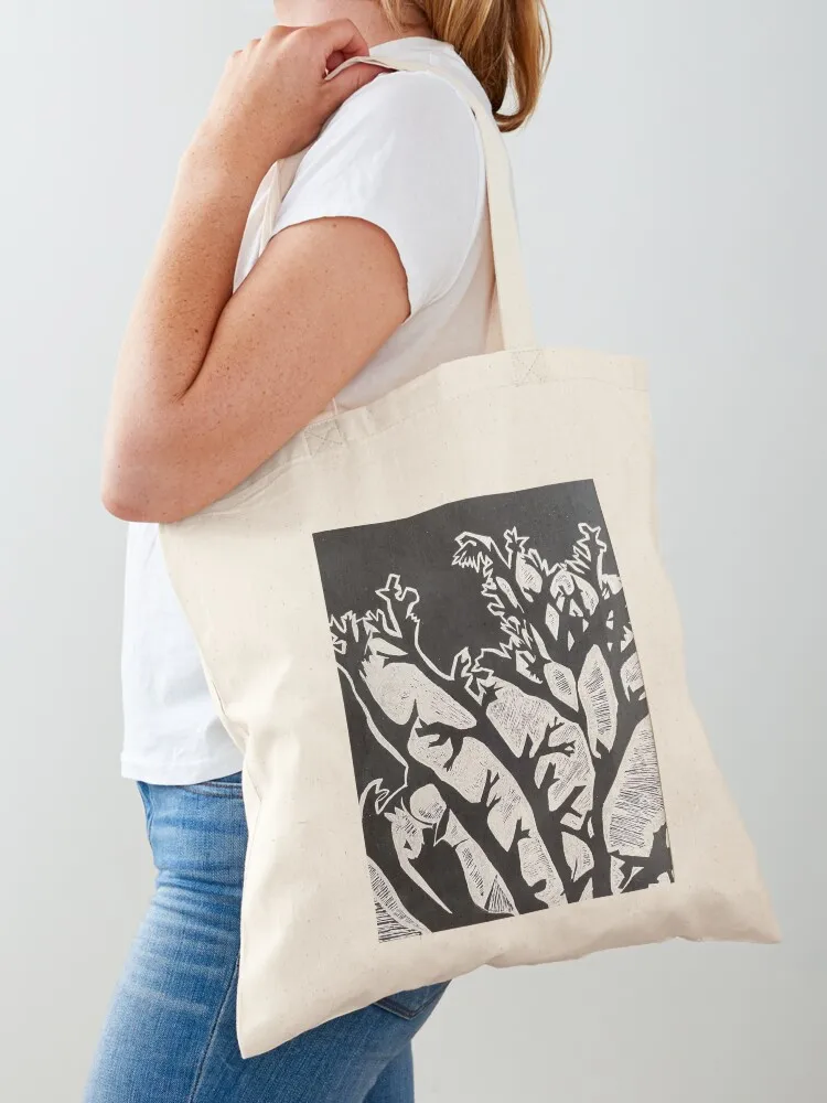 

Abstract Botanical Block Print Tote Bag tote bag screen ecological bags Big bag female